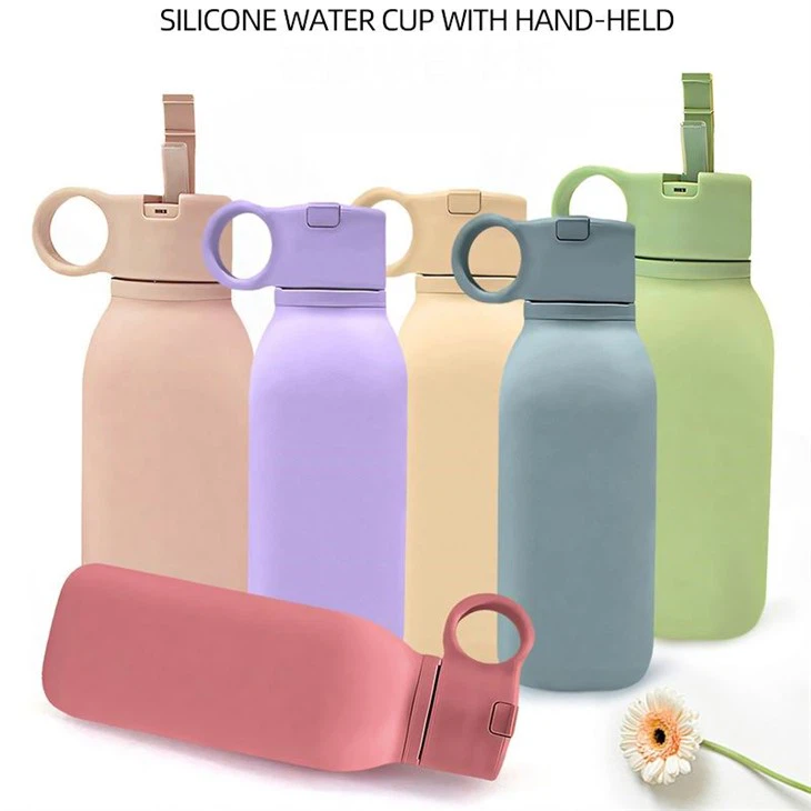 China Non-slip silicone baby cups with straws factory